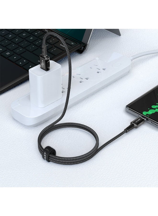 ACEFAST Ace Fast C1-04 USB-A to USB-C Aluminum Alloy Charging Data Cable, 10000 Bending Tests, Black - Image 5