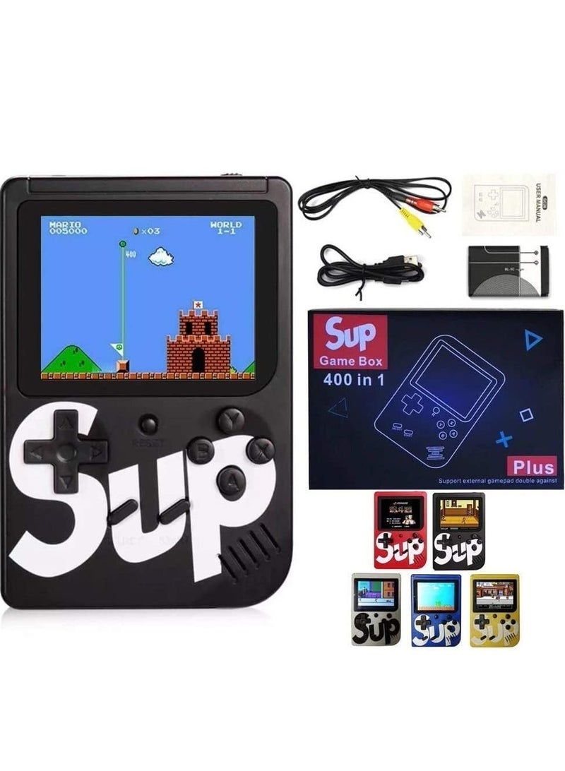 SUP Game Box Plus – 400-in-1 Handheld Retro Gaming Console by Prime Tech | Mini Portable Game Player with Classic Arcade Games, Rechargeable Battery, AV Output for TV, Ideal Gift for Kids & Adults - Image 1