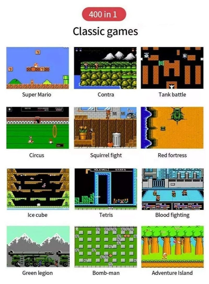 SUP Game Box Plus – 400-in-1 Handheld Retro Gaming Console by Prime Tech | Mini Portable Game Player with Classic Arcade Games, Rechargeable Battery, AV Output for TV, Ideal Gift for Kids & Adults - Image 4