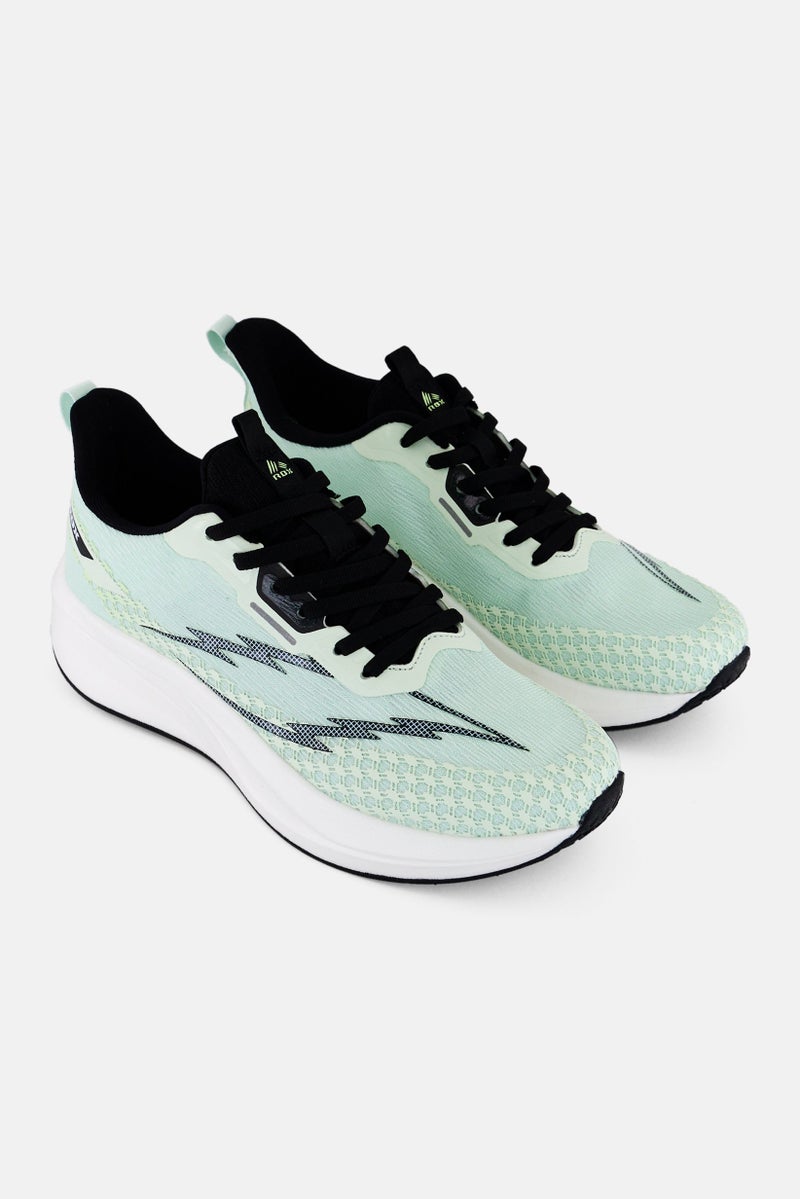 RBX أحذية جري نسائية بشبكة ورباط، لون ليموني أخضر - Image 1