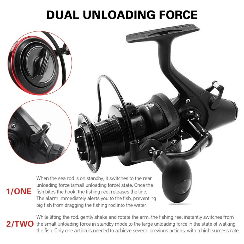 COONOR Spinning Fishing Reel Full Metal 5000/6000/8000 11+1BB Nylon Metal High-speed Lightweight for Stream Trout Bass Double Unloading Force Fishing Wheel - Image 5