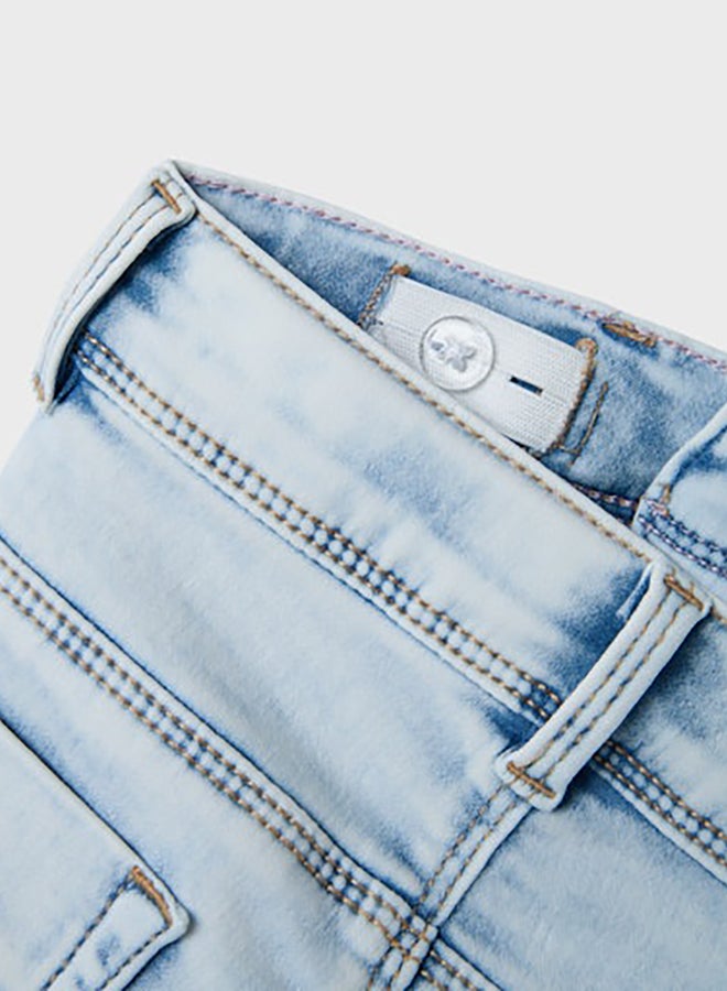 NAME IT Name It Mini Girls Salli Sleeveless Denim Shorts 1842-Th  - Image 4