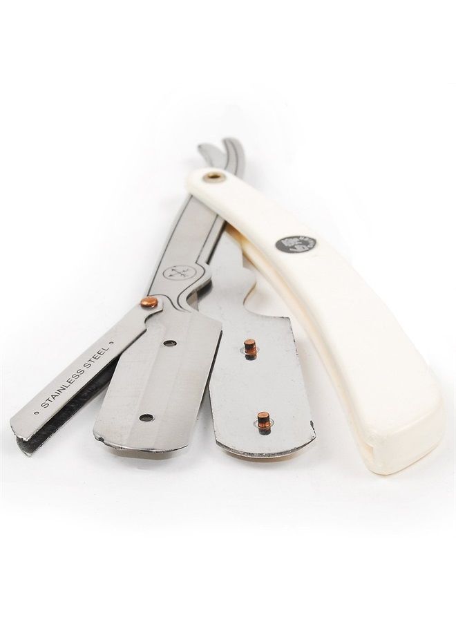 Parker Safety Razor Parker SRW Straight Edge Barber Razor for Men with 100 Parker Platinum Stainless Steel Single Edge Barber Razor Blades for a Barber Shop Shave