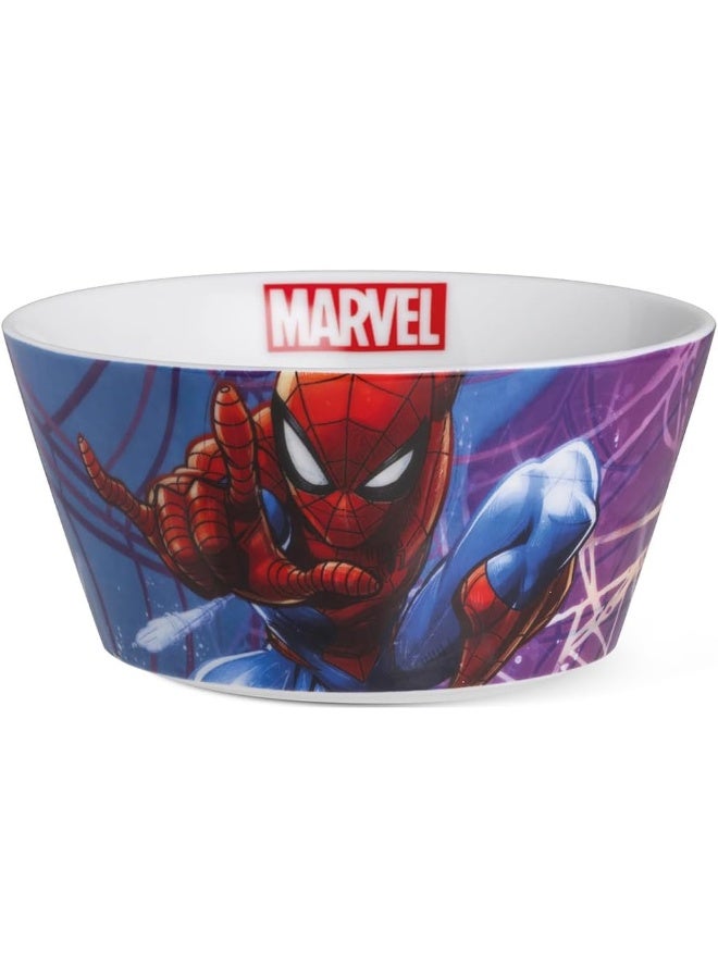 EGAN Marvel Spider-Man & Avengers Porcelain Bowl 490ml – Official Superhero Cereal Bowl for Marvel Fans – Microwave & Dishwasher Safe – Durable Kitchenware for Breakfast, Snacks & Meals (SPIDERMAN) - Image 1