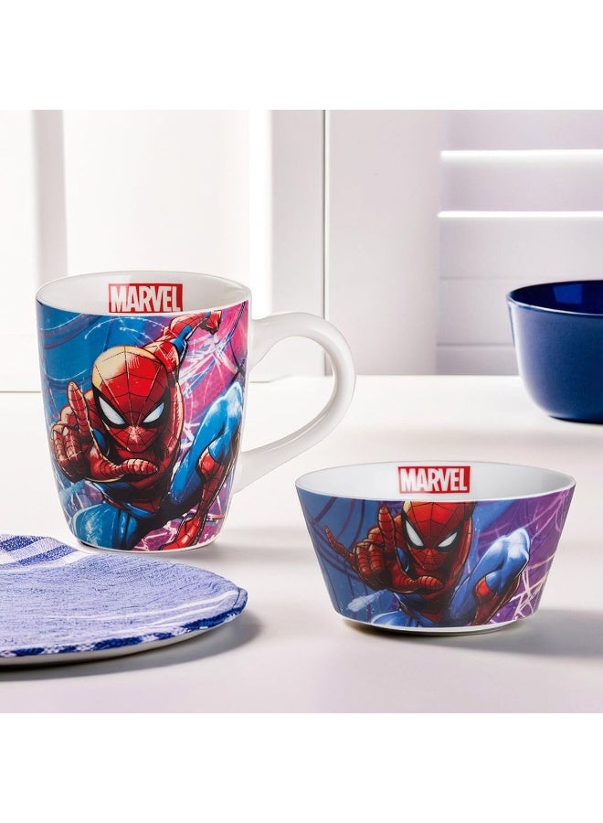 EGAN Marvel Spider-Man & Avengers Porcelain Bowl 490ml – Official Superhero Cereal Bowl for Marvel Fans – Microwave & Dishwasher Safe – Durable Kitchenware for Breakfast, Snacks & Meals (SPIDERMAN) - Image 2