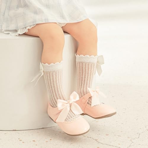 GUCHIGU Unisex Baby Knee High Socks Toddlers Breathable Cute Print Sock Anti-mosquito Long Knit 5 Pair Cotton Ankle Mesh Socks for Little Kids Boys Girls (6-24 Months, Pack of 5) - Image 4