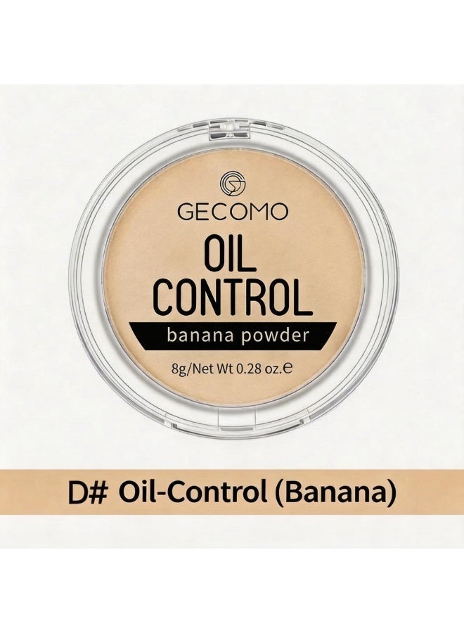 Gecomo Matte Pressed Powder, Long-Lasting Oil Control Face Setting Powder Compact, Waterproof & Pore-Minimizing Finish, 8g - D# Oil-Control (Banana) - Image 2