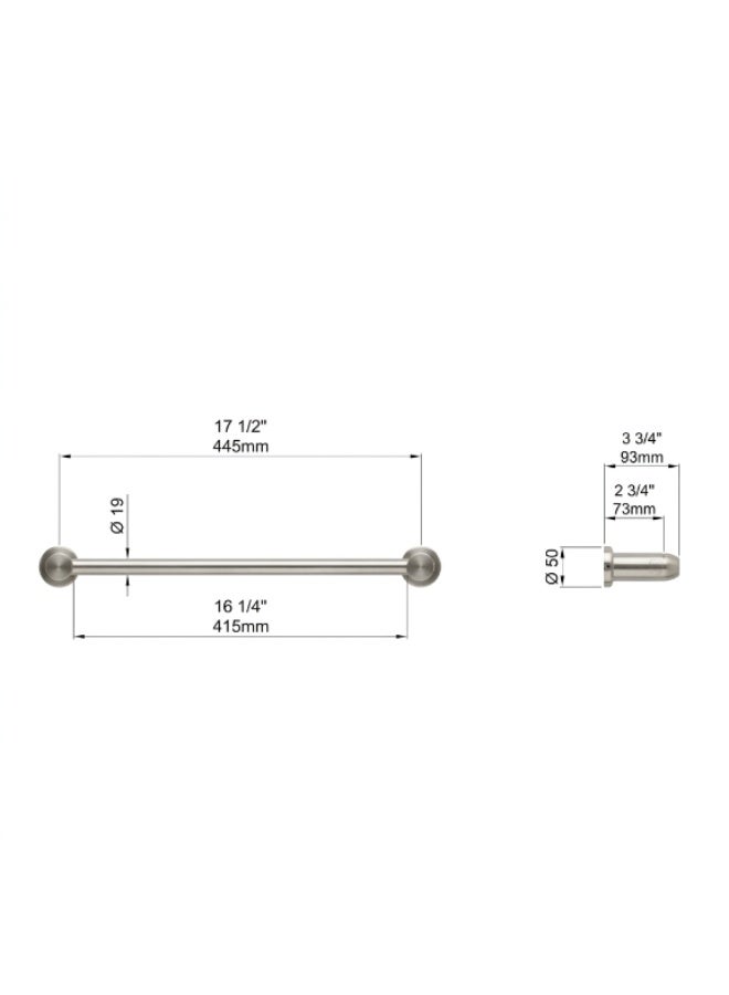Perrin & Rowe 6440BZ Langbourn English Bronze 445mm Single Towel Rail, Brass Wall Mounted Bathroom Towel Holder - Image 3