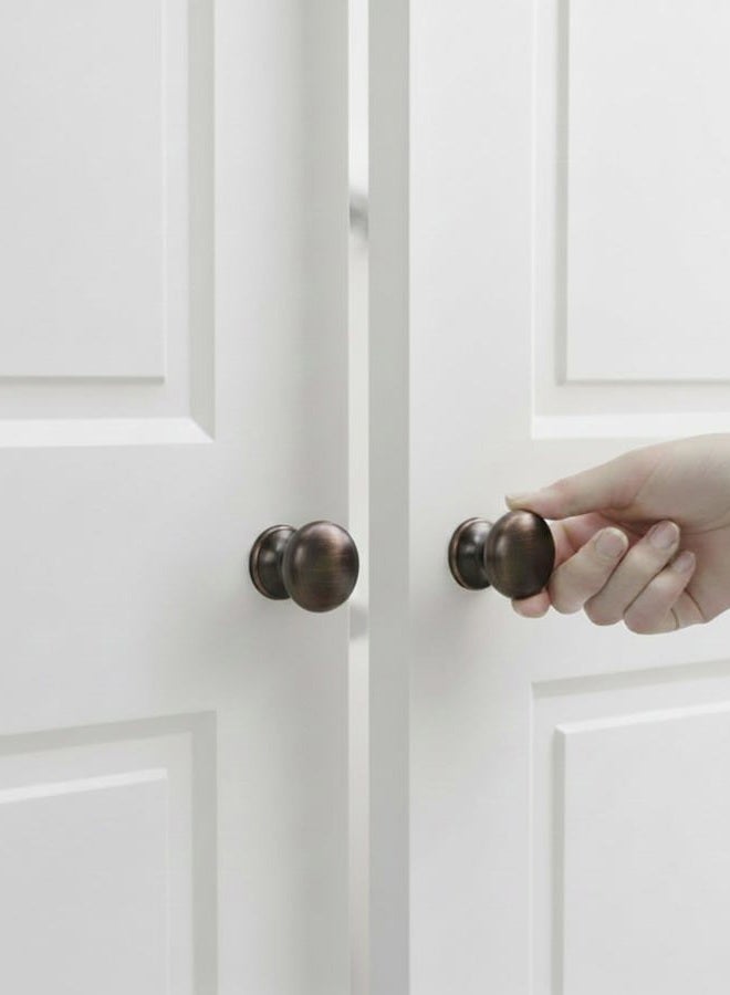 trust4care 4-Pack 1-1/2 Inch Oil Rubbed Bronze Bi-fold Closet Door Knobs with Wide Base,Antique Brushed Bronze Dresser Kitchen Cabinet Doorknobs, Furniture Drawer Pulls Handles - Image 3