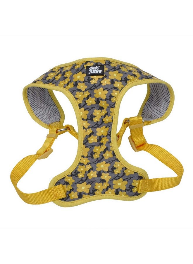 Coastal Pet Ribbon Designer Wrap Adjustable Dog Harness - Large & Small Dog Harness - Breathable Mesh Harness for Dogs Pet Supplies for Dogs - Yellow Buttercup, 3/4" x 22-28" - Image 1