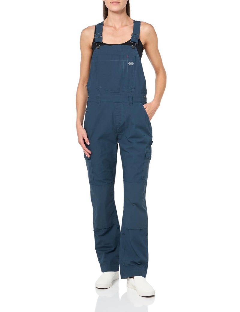 Dickies Women's Temp-iQÂ® Ripstop Bib Overalls, Blue, M - Image 1