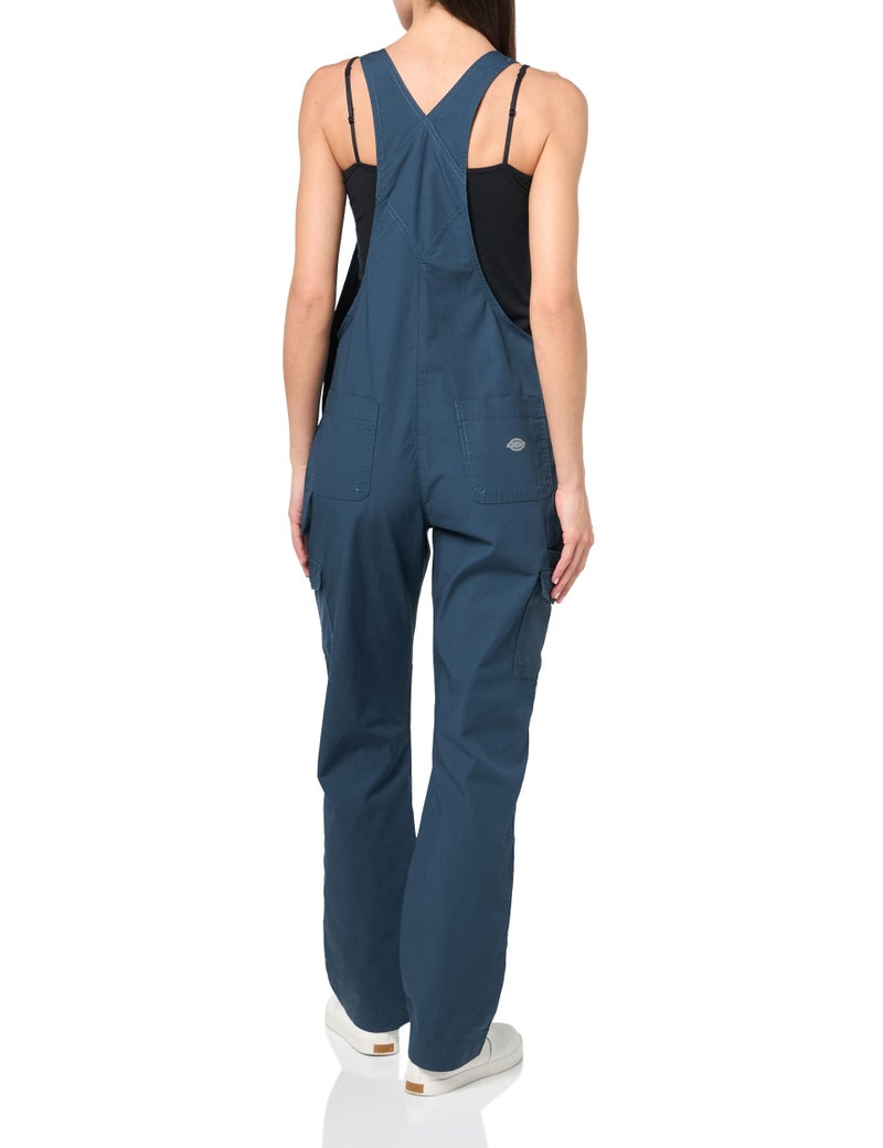 Dickies Women's Temp-iQÂ® Ripstop Bib Overalls, Blue, M - Image 3