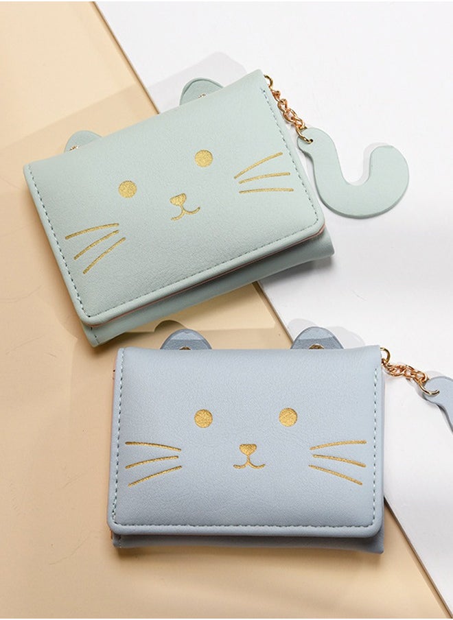 joyzzz - Small Wallet, Cartoon Cute Wallet for Girls, Trifold Wallet Slim Coin Purse Cash Pocket ID Window, PU Leather Slim Purse, Credit Card Holders for Women Girls - Image 1