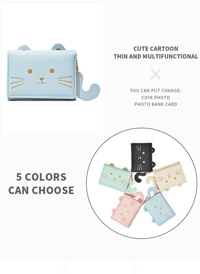 joyzzz - Small Wallet, Cartoon Cute Wallet for Girls, Trifold Wallet Slim Coin Purse Cash Pocket ID Window, PU Leather Slim Purse, Credit Card Holders for Women Girls - Image 1