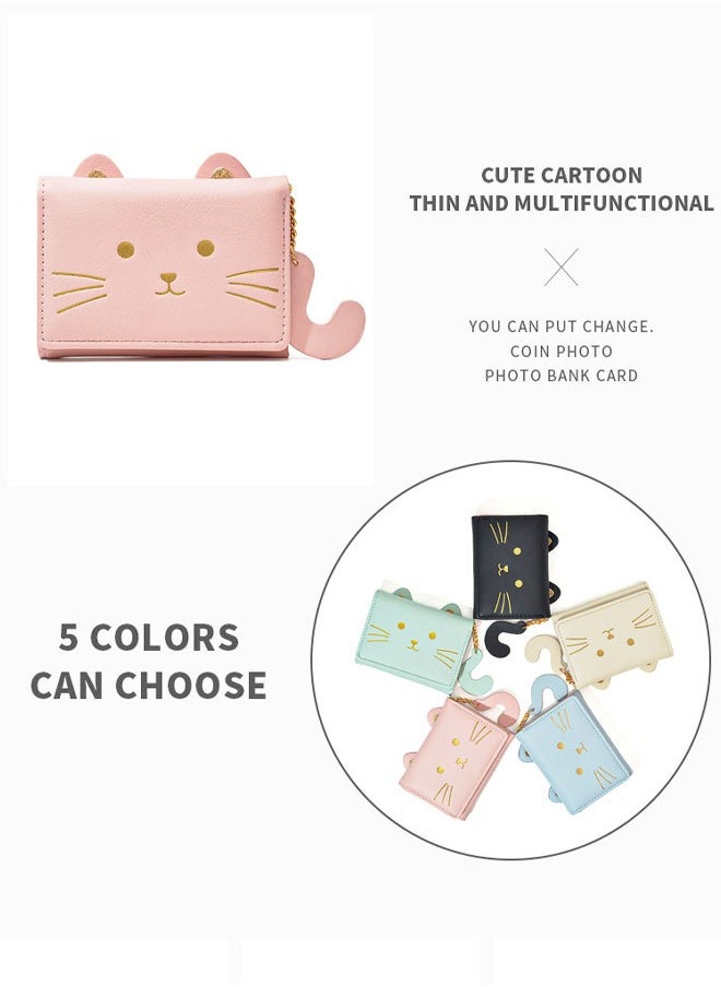joyzzz - Small Wallet, Cartoon Cute Wallet for Girls, Trifold Wallet Slim Coin Purse Cash Pocket ID Window, PU Leather Slim Purse, Credit Card Holders for Women Girls - Image 1