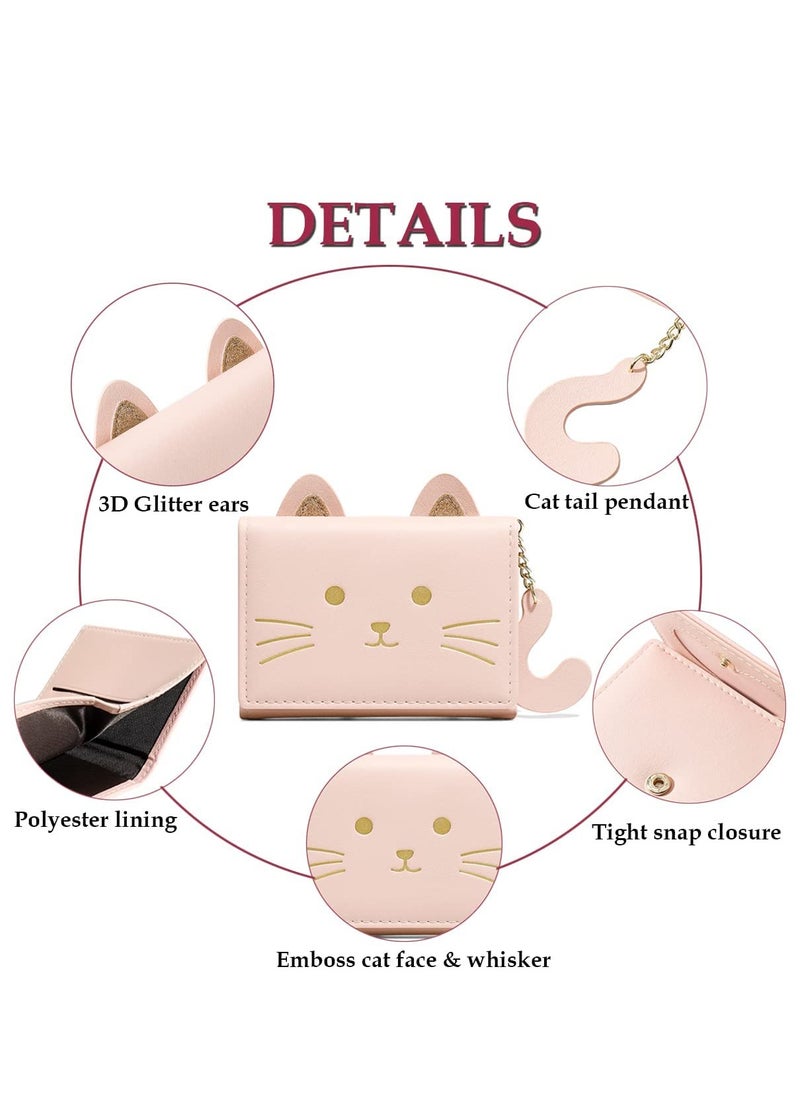 joyzzz - Small Wallet, Cartoon Cute Wallet for Girls, Trifold Wallet Slim Coin Purse Cash Pocket ID Window, PU Leather Slim Purse, Credit Card Holders for Women Girls - Image 1