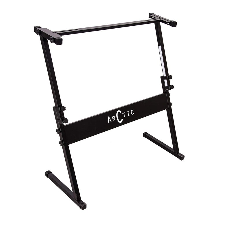 Arctic حامل لوحة مفاتيح Z لـ 61 أو 54 مفتاح، تصميم Z قابل للطي، قابل للتعديل في الارتفاع، خفيف الوزن - أسود - Image 1