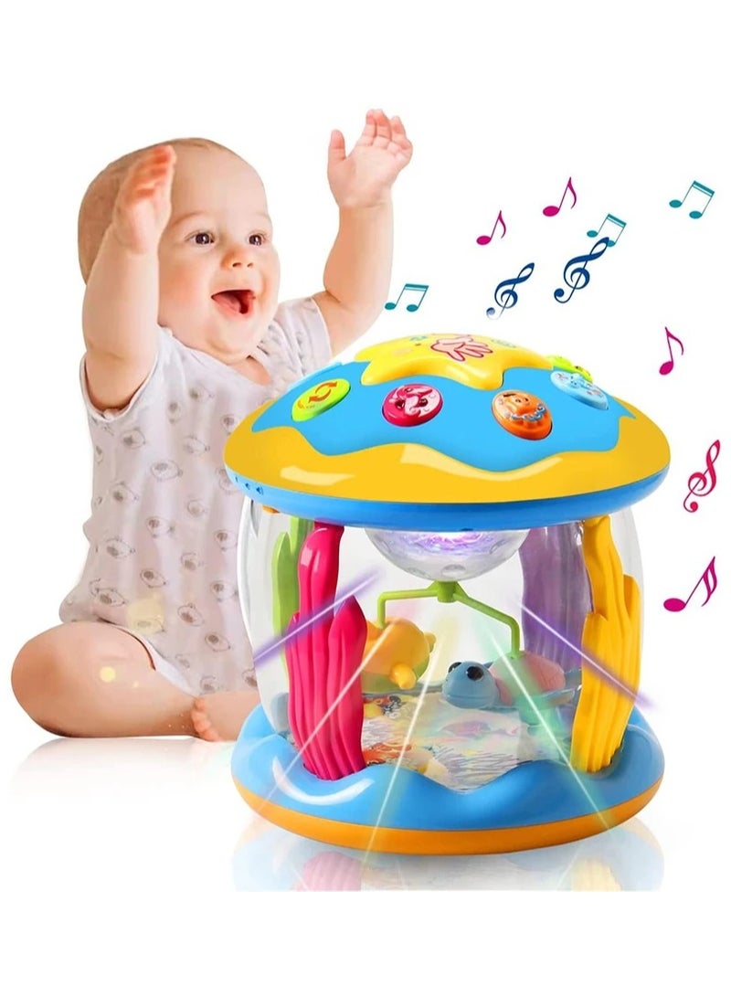 ارواق جهاز عرض كشاف دوار للمحيط للأطفال بعمر 1-3 سنوات ألعاب موسيقية مونتيسوري ألعاب تعليمية حسية مبكرة لهدايا الأطفال الصغار - Image 1