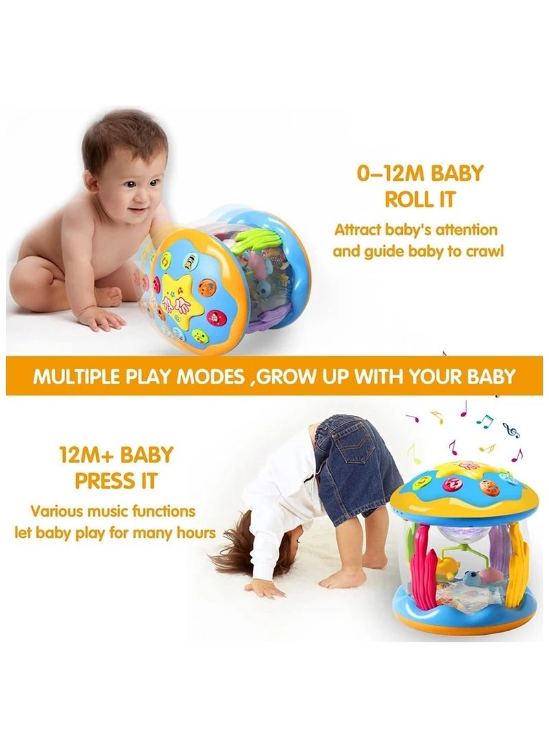 ارواق جهاز عرض كشاف دوار للمحيط للأطفال بعمر 1-3 سنوات ألعاب موسيقية مونتيسوري ألعاب تعليمية حسية مبكرة لهدايا الأطفال الصغار - Image 2