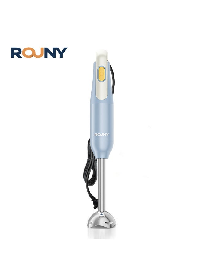 ROUNY خلاط يدوي قوي ROUNY بقدرة 850 واط، عصا خلاط من الفولاذ المقاوم للصدأ، سهل الاستخدام، خفيف الوزن، للخلط والتقطيع والهرس، مقبض مريح، قابل للفصل بسهولة - Image 1
