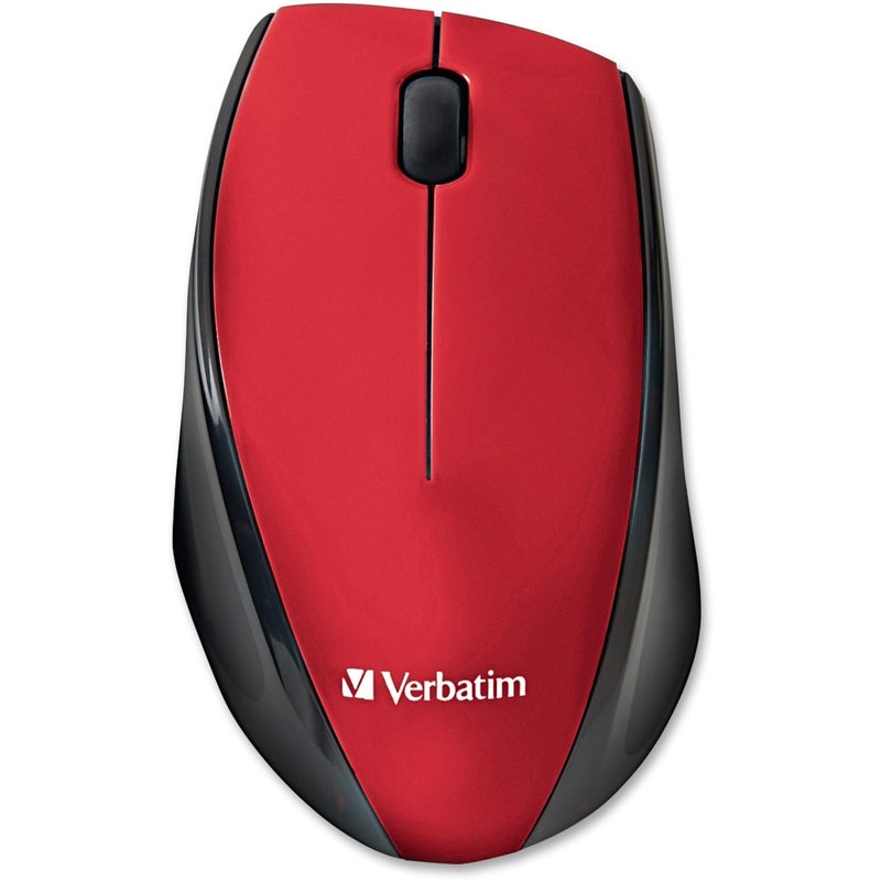 Verbatim Wireless Multi-Trac Mouse 2.4GHz with Nano Receiver - Ergonomic, Blue LED, Portable Mouse for Mac and Windows - Red - Image 4