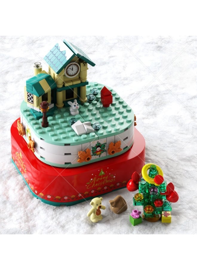 SEMBO Block Christmas Snowman Music Box - Holiday Gift,220-Piece Christmas Snowman Music Box Building Kit – DIY Toy with Lights & Holiday Melody | Kids Xmas Gift & Home Decor  - Image 5