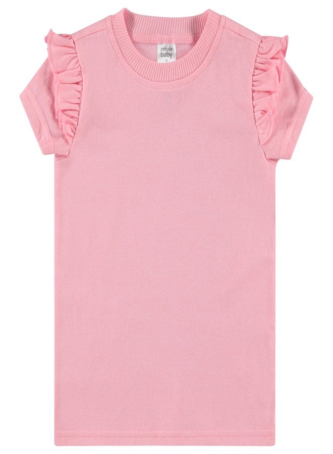 Cudlie 5-Pack Toddler/Baby Girl Short Sleeve Tops - Premium Quality Shirt Tops for Lightweight Comfort and Style. - Image 4