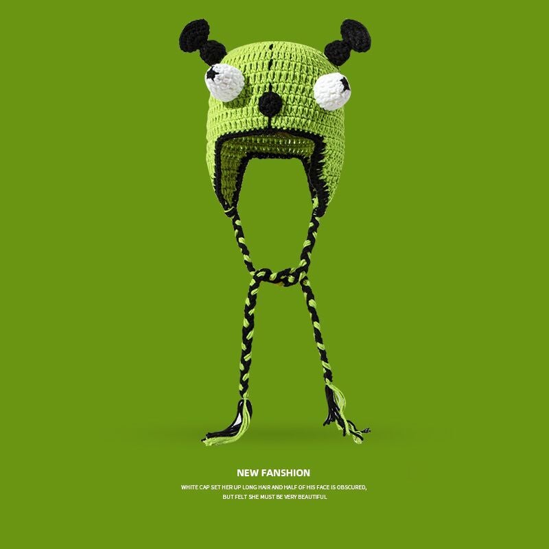 Trendy Handmade Warm And Funny Party Po Yarn Hats Crochet Craft - Image 4