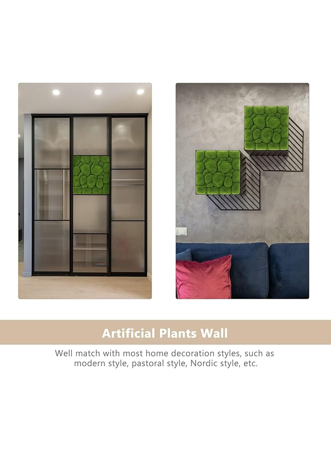 إيروريكس حصيرة طحلب صناعي 30 * 30 سم محاكاة لحاء الطحلب الصناعي الأخضر حجر الطحلب رغوة بلاط لوحة ديكورية واقعية من العشب الطحلبي لوحات جدارية للحرف اليدوية والحدائق الزجاجية والترتيبات الزهرية الخضراء - Image 4