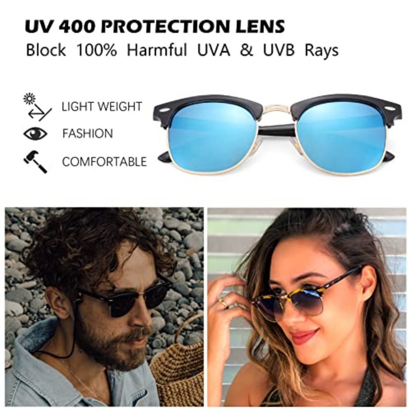 Pro Acme Semi-Rimless Polarized Sunglasses UV 400 Protection for Women Men - Image 5