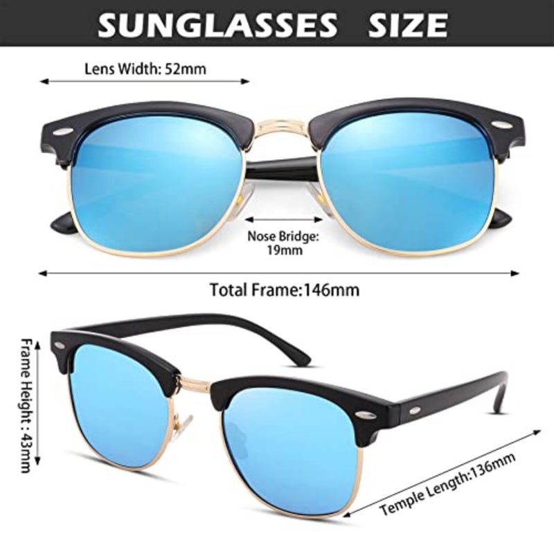 Pro Acme Semi-Rimless Polarized Sunglasses UV 400 Protection for Women Men - Image 3