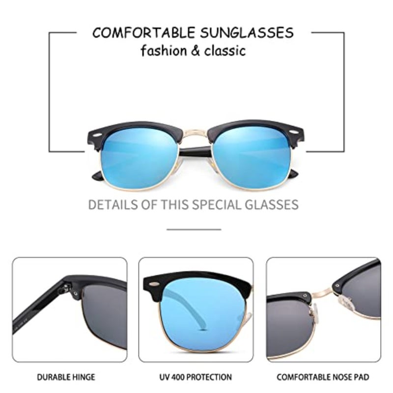 Pro Acme Semi-Rimless Polarized Sunglasses UV 400 Protection for Women Men - Image 4