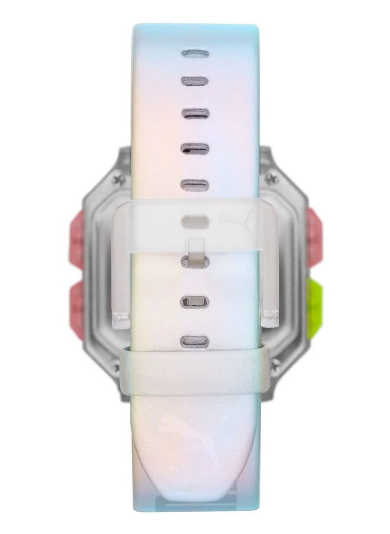 PUMA - Digital Mechanical Watch for Men with White Silicone Band - 5 ATM - PU P5037 - Image 1