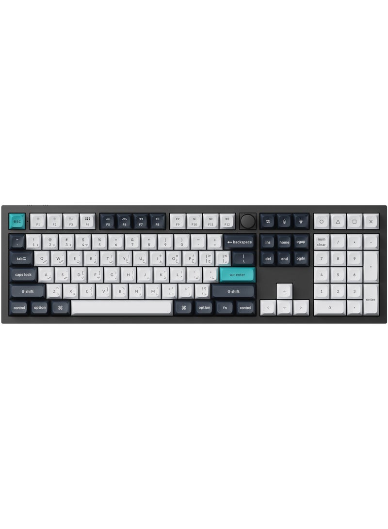 Keychron Q6 Max 100% layout 2.4 GHz wireless QMK/VIA Wireless Mechanical Keyboard Bluetooth USB-C wired Gateron G pro red switch with RGB Backlight Hot swappable Gaming keyboard Knob version Compatible with Mac & Windows - Image 1