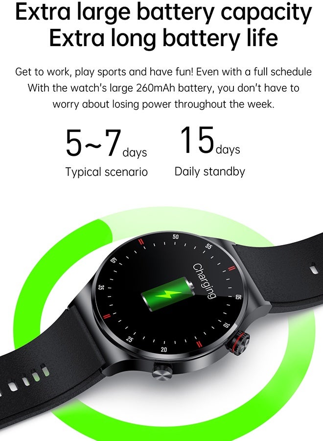 RollsTimi  Men's Smart Watch, 1.28" HD Touch Screen Fitness Tracker, Sleep Monitor, IP67 Waterproof Stainless Steel Smartwatch for Android iOS, Business Sports - Image 5