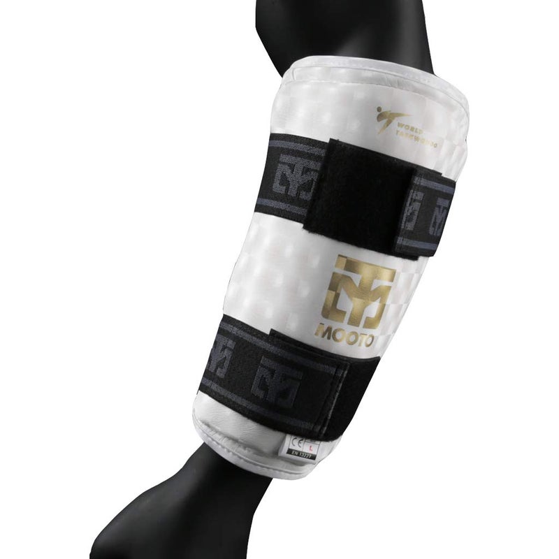 MOOTO Korea Taekwondo Extera S2 Forearm Protector Guard a Pair WT Logo Training Match Gym School Academy (Medium(Length 25cm or 0.82 ft)) - Image 1