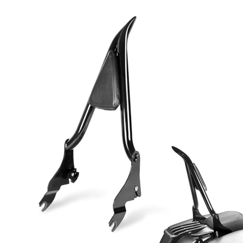 Goldfire Sissy Bar Detachable Rear Passenger Backrest 26 Passenger Back Rest Black for Harley Touring Models Road King Street Glide Electra Glide 20092024
