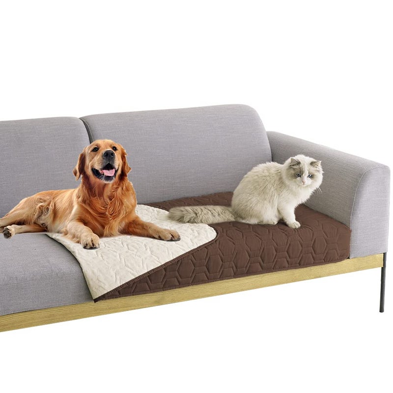 Tcksstex Waterproof and AntiSlip Dog Bed Cover and Pet Blanket Sofa Pet Bed Mat car Incontinence Mattress Protectors Furniture Couch Cover for Most Cats Dogs Pets30x70Chocolate
