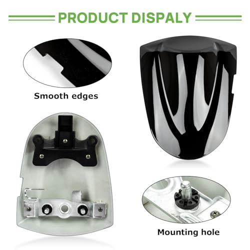 psler غطاء مقعد الراكب الخلفي للدراجة النارية GSXR600 750 K6 2006-2007، أسود - Image 3