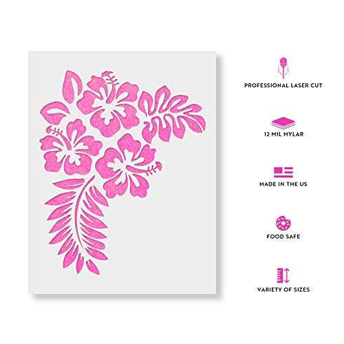 Stencil Revolution Hibiscus Flower Stencil Template - Reusable Stencil with Multiple - Image 2