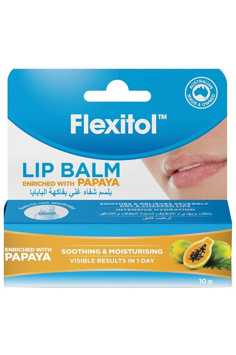 Flexitol Lip Balm Papaya 10g - Image 1