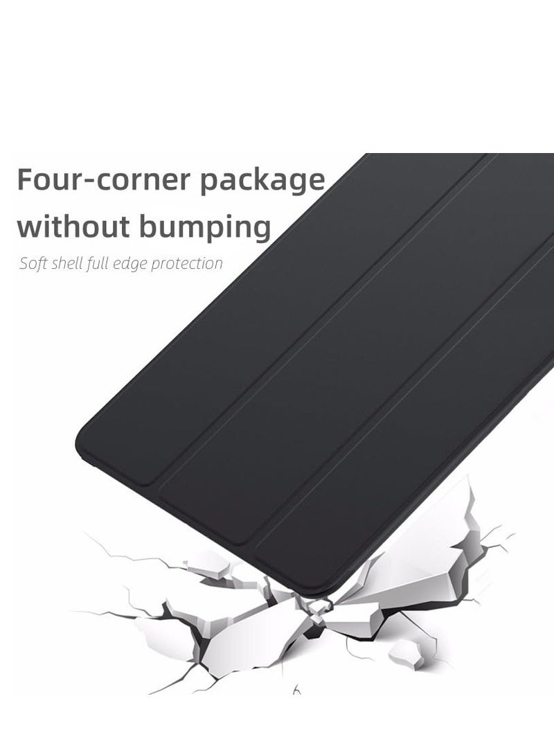 Case Compatible with Huawei MatePad SE 11 Inch 2024/MatePad 11" 2023 Acrylic Transparent and Anti-yellowing Tablet Case with Pen Holder Auto Sleep/Wake Multi-angle Bracket (Black)