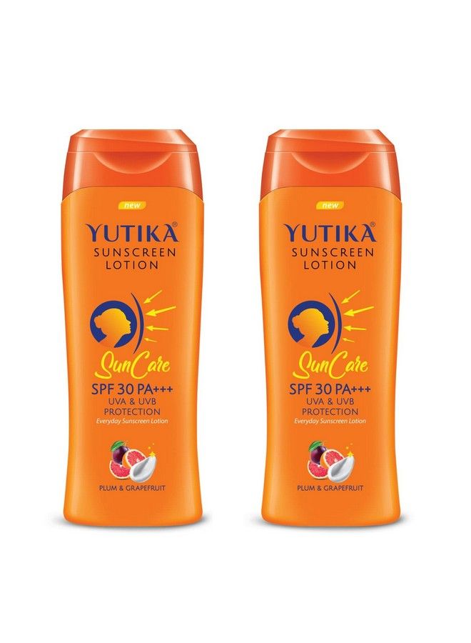 Yutika Sunscreen Lotion Spf 30 Pa+++ With Uva & Uvb Protection Sunscreen For Women And Men Sun Cream For All Skin Types 100Ml (Pack Of 2) - Image 1