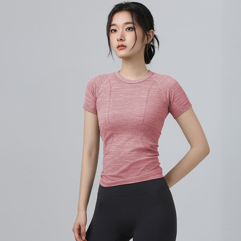 Women's Seamless Quick-Dry Yoga T-Shirt - Image 1