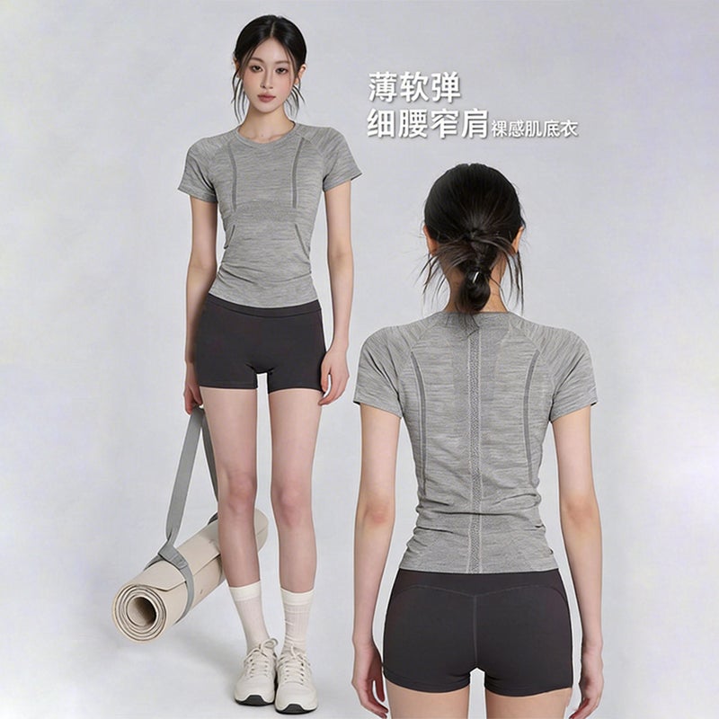 Women's Seamless Quick-Dry Yoga T-Shirt - Image 2