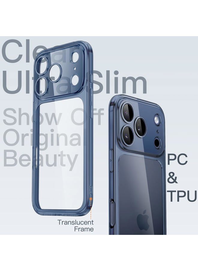 Jetech حافظة رفيعة لجهاز آيفون 17 برو ماكس 6.9 بوصة مع حماية كاملة لعدسة الكاميرا، خفيفة الوزن، شفافة، تصميم بسيط للحماية (أزرق داكن) - Image 3