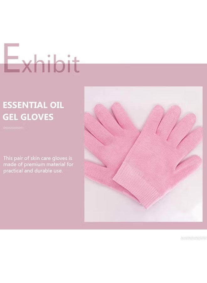 HIAS - "4-Piece Pink Spa Gel Socks & Gloves Set | Deep Moisturizing Therapy for Dry, Cracked Hands & Feet | Reusable, Anti-Slip, Gel-Lined with Essential Oils & Vitamins for Home Spa Treatment" - Image 1