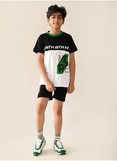 LILPICKS Text Printed T-shirt with Shorts Set  - Image 5