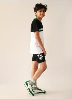 LILPICKS Text Printed T-shirt with Shorts Set  - Image 1