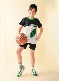LILPICKS Text Printed T-shirt with Shorts Set  - Image 3